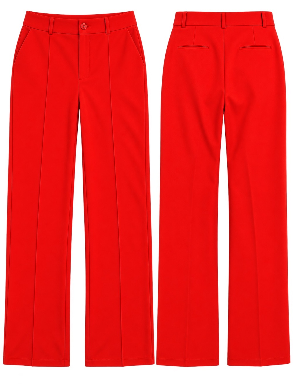 Red Women's Straight-Leg Pants